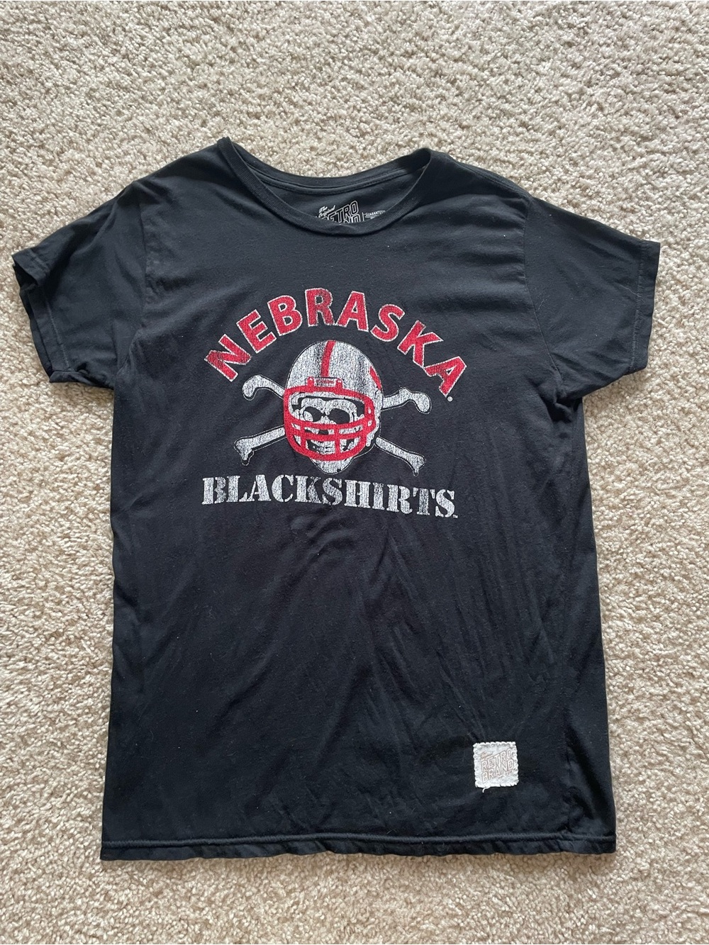 Original Retro Brand Nebraska Blackshirts Short Sleeve Tee